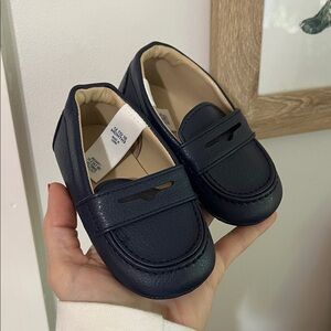 Janie and Jack Navy Kids Dress Loafers